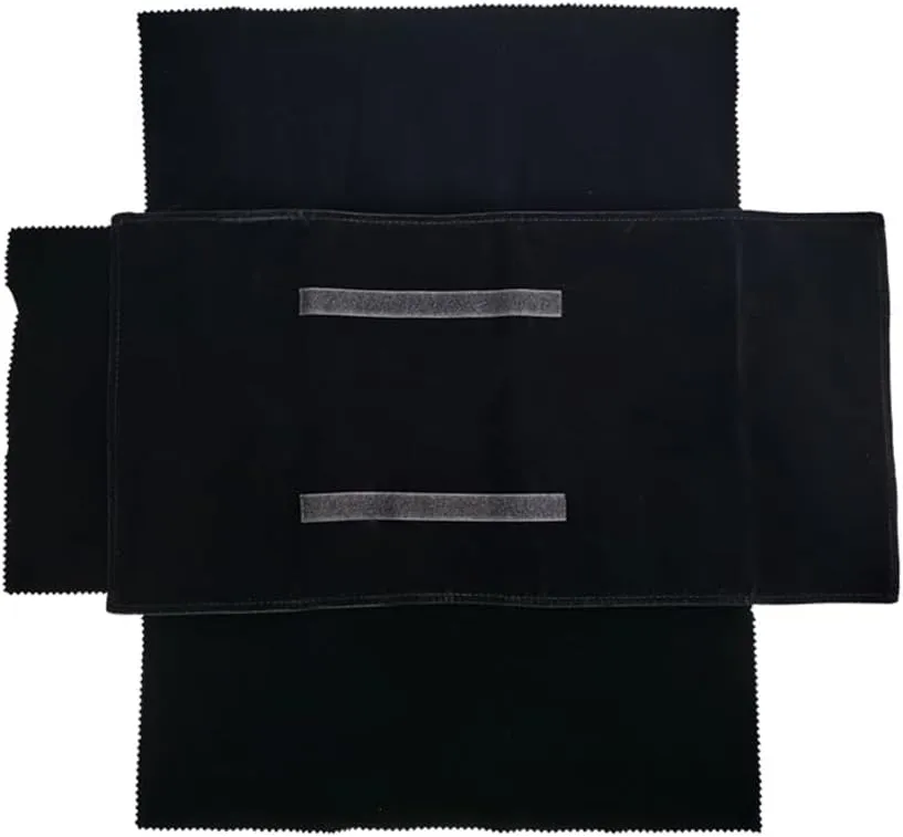 Velvet Travel Jewelry Case Roll Bag Organizer for Necklace Bracelet Earrings Ring (Black) (Black set)