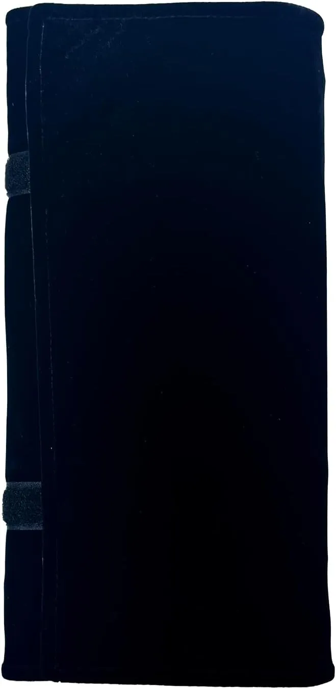 Velvet Travel Jewelry Roll Bag Organizer for Necklace, Elastic Band and Anti-winding, Black and Gray