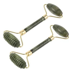 VICASKY 2pcs Pink Jade Roller Face Massage Tool Beauty Jade Roller for Wrinkles Facial Body Massager