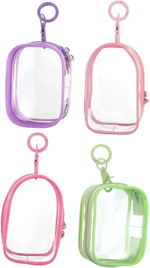 VICASKY Doll Carrying Case Mini Figures Keychain Pouch Display Bag Keychain Compact Toiletry Bag Travel