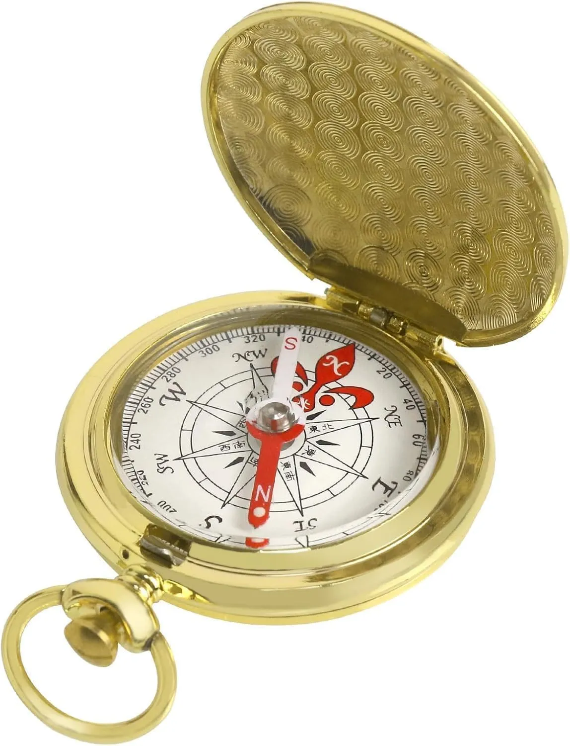 Vintage Brass Compass Keychain, Waterproof Pocket Survival Tool, Golden Antique Design by Royal Replica