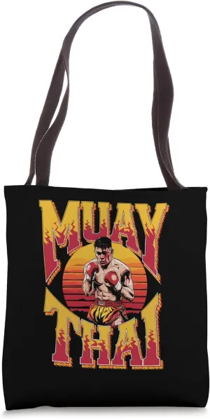 Vintage Martial Arts Kickboxing for Muay Thai Fighter Tote Bag