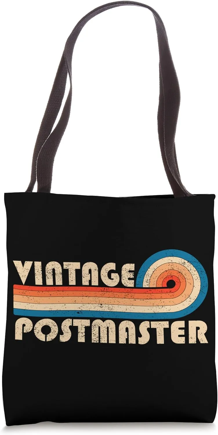 Vintage Postmaster Job Title Birthday Idea Tote Bag