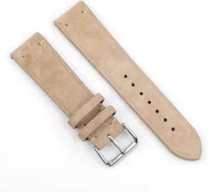 Vintage Suede Watch Strap 18mm 20mm 22mm 24mm Handmade Leather Watchband Replacement Tan Gray Beige Color For Men Women Watches