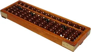 Vintage Wooden Abacus Math Professional Abacus Childrens Math Calculation Tool 13 Column Soroban Calculator for Adults Students Abacus