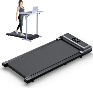 Walking Pad, Under Desk Treadmill for Home Office, 2.5HP Walking Pad with 300lb Weight Capacity, Portable Teadmill with Remote Control, LED Display