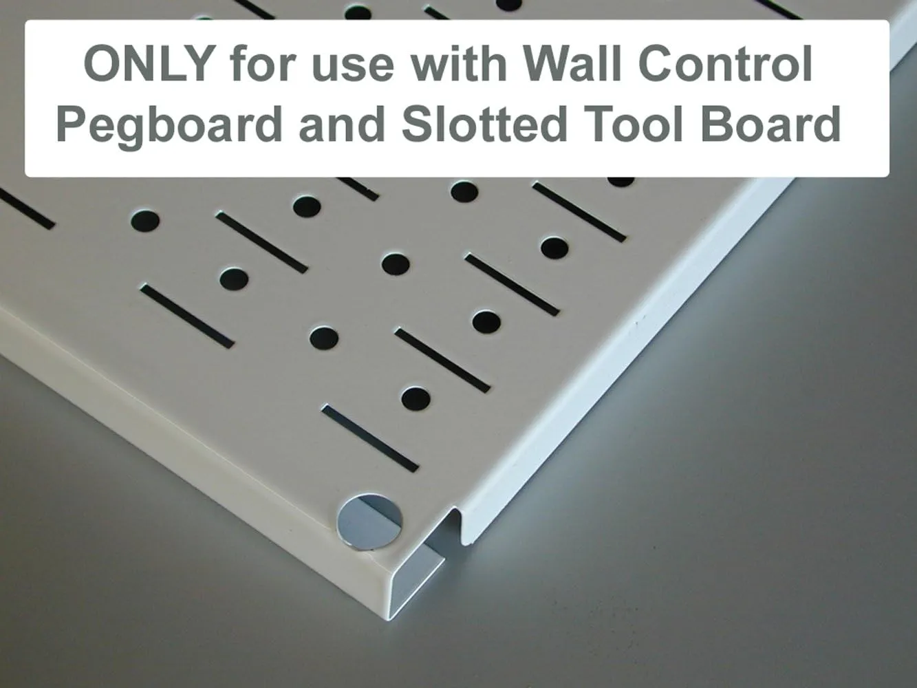 Wall Control Drill Holder Power Tool Storage Rack - Compact Impact Drill Battery Power Tool Pegboard Organizer Pegboard (White)