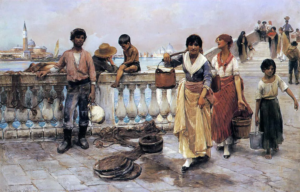Water Carriers, Venice by Frank Duveneck - Art Print