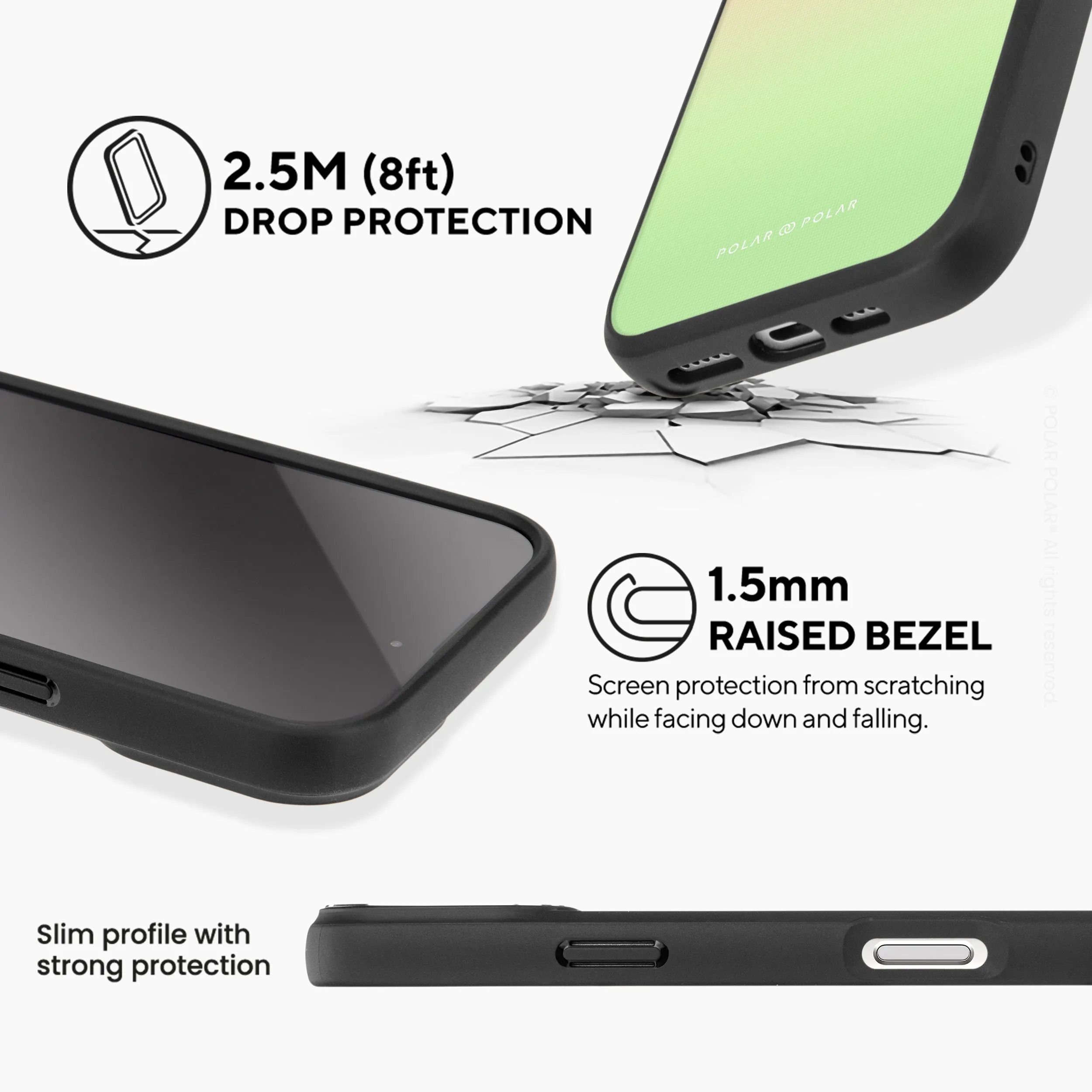 Watermelon Pastel - iPhone 16 Frosted Black Bumper MagSafe Case