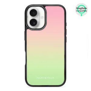 Watermelon Pastel - iPhone 16 Frosted Black Bumper MagSafe Case