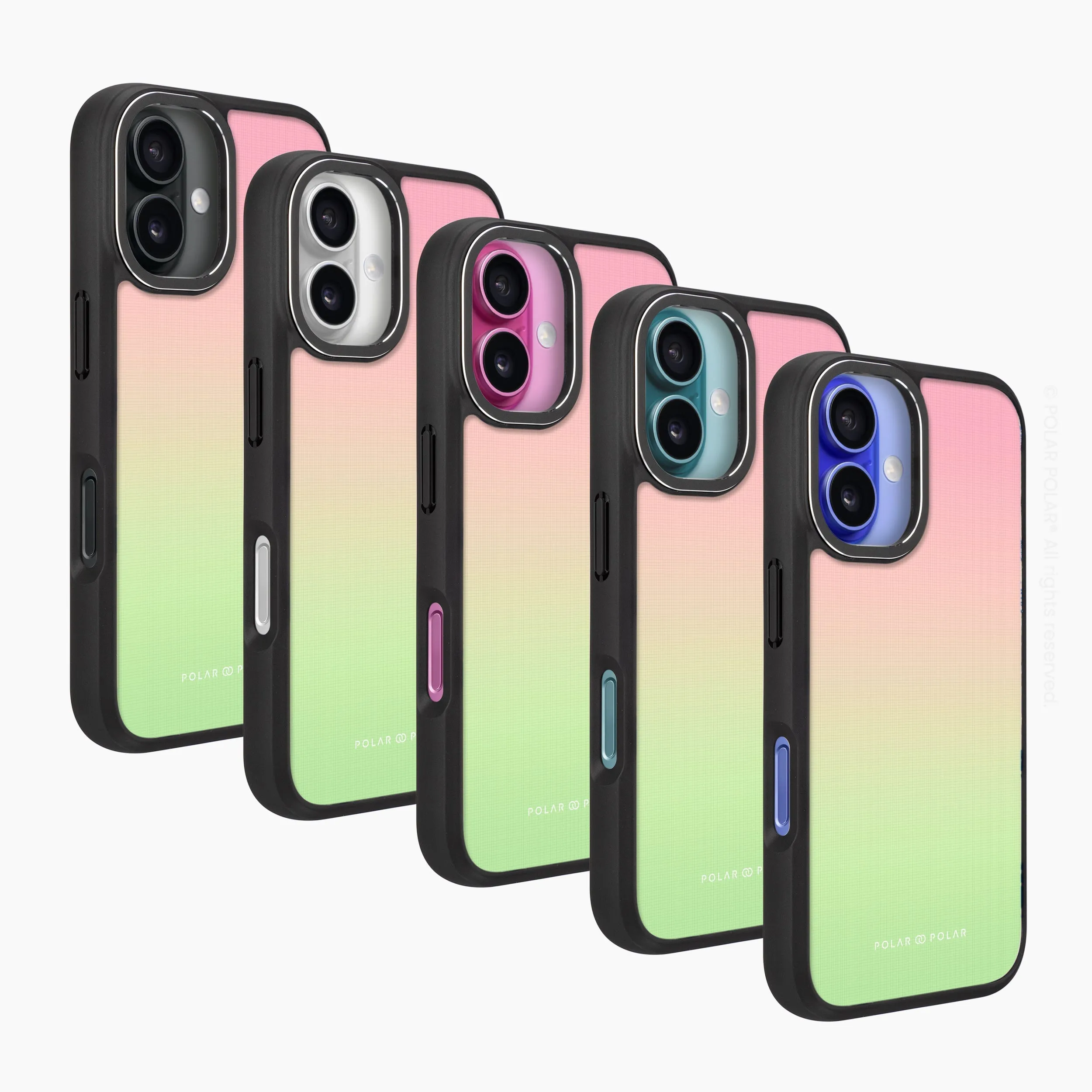 Watermelon Pastel - iPhone 16 Frosted Black Bumper MagSafe Case