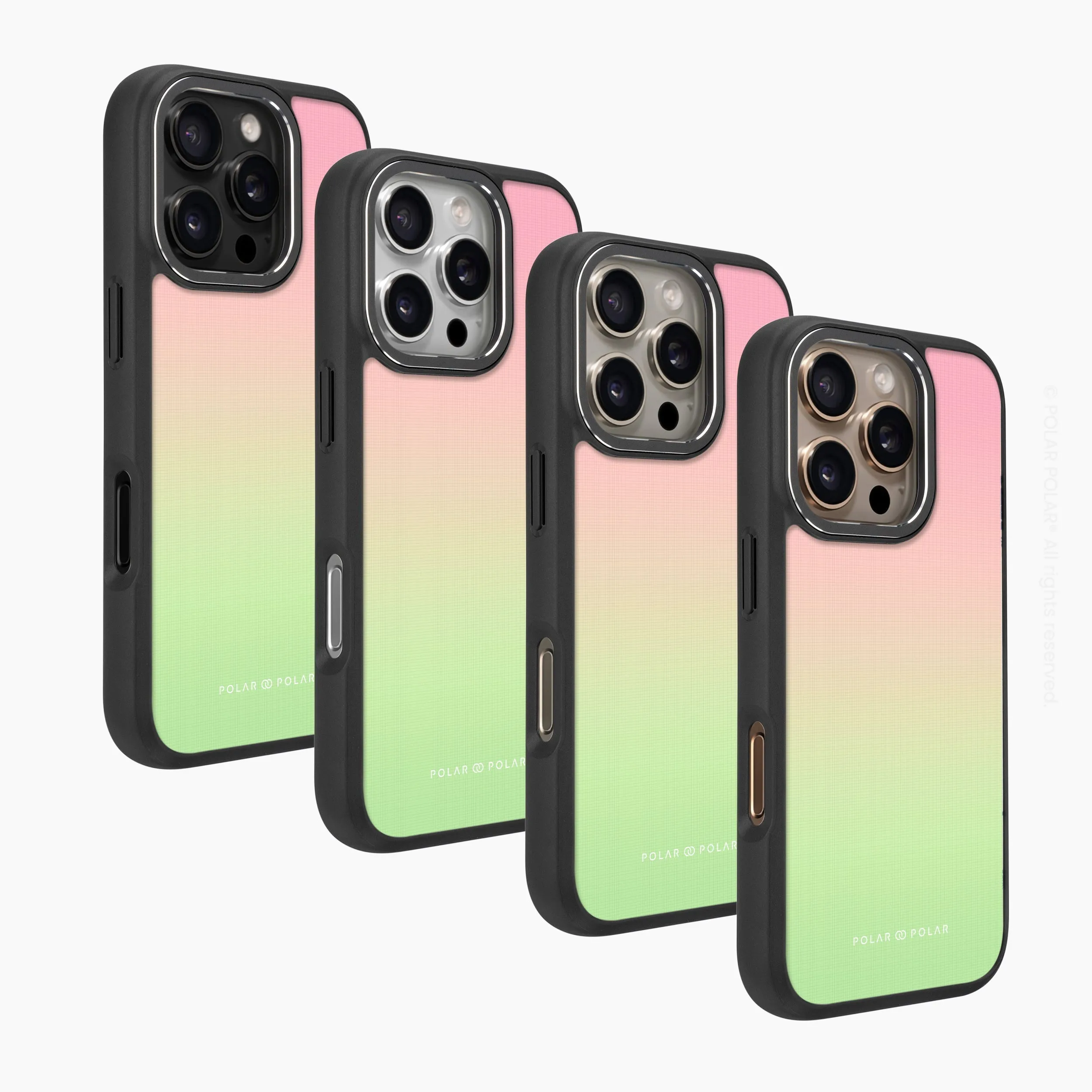 Watermelon Pastel - iPhone 16 Pro Max Frosted Black Bumper MagSafe Case