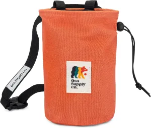 Waxed Canvas Chalk Bag for Rock Climbing, Bouldering Chalk Bucket with Belt, Waterproof, Zippered Pocket - Perfect Rock Climbing Gear, Equipment for Indoor/Outdoors