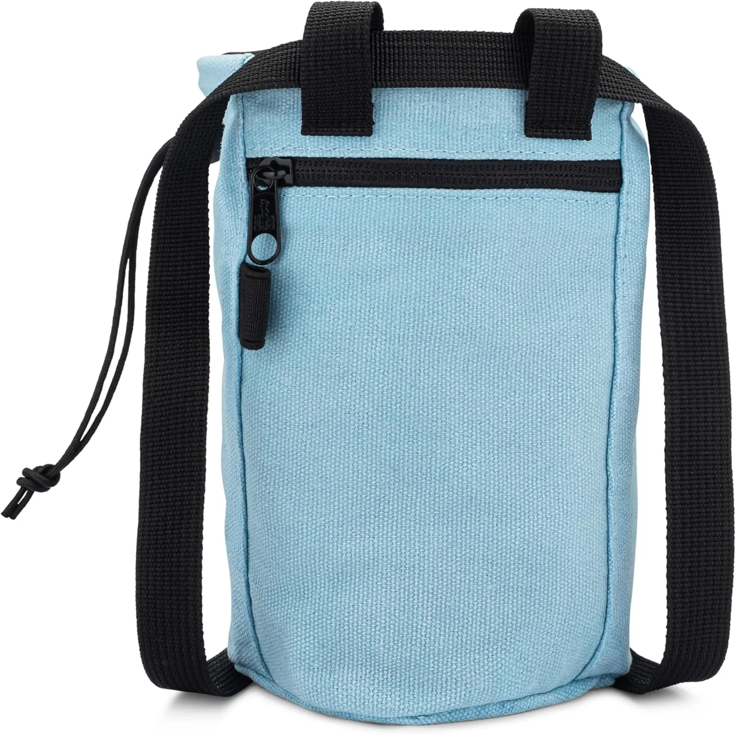 Waxed Canvas Chalk Bag for Rock Climbing, Bouldering Chalk Bucket with Belt, Waterproof, Zippered Pocket - Perfect Rock Climbing Gear, Equipment for Indoor/Outdoors