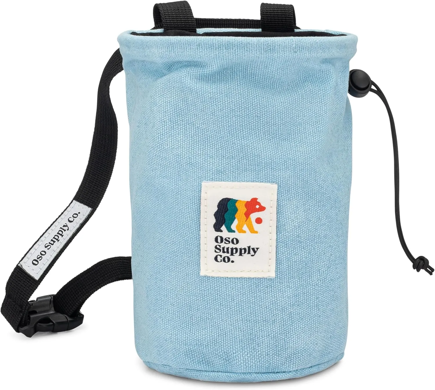 Waxed Canvas Chalk Bag for Rock Climbing, Bouldering Chalk Bucket with Belt, Waterproof, Zippered Pocket - Perfect Rock Climbing Gear, Equipment for Indoor/Outdoors