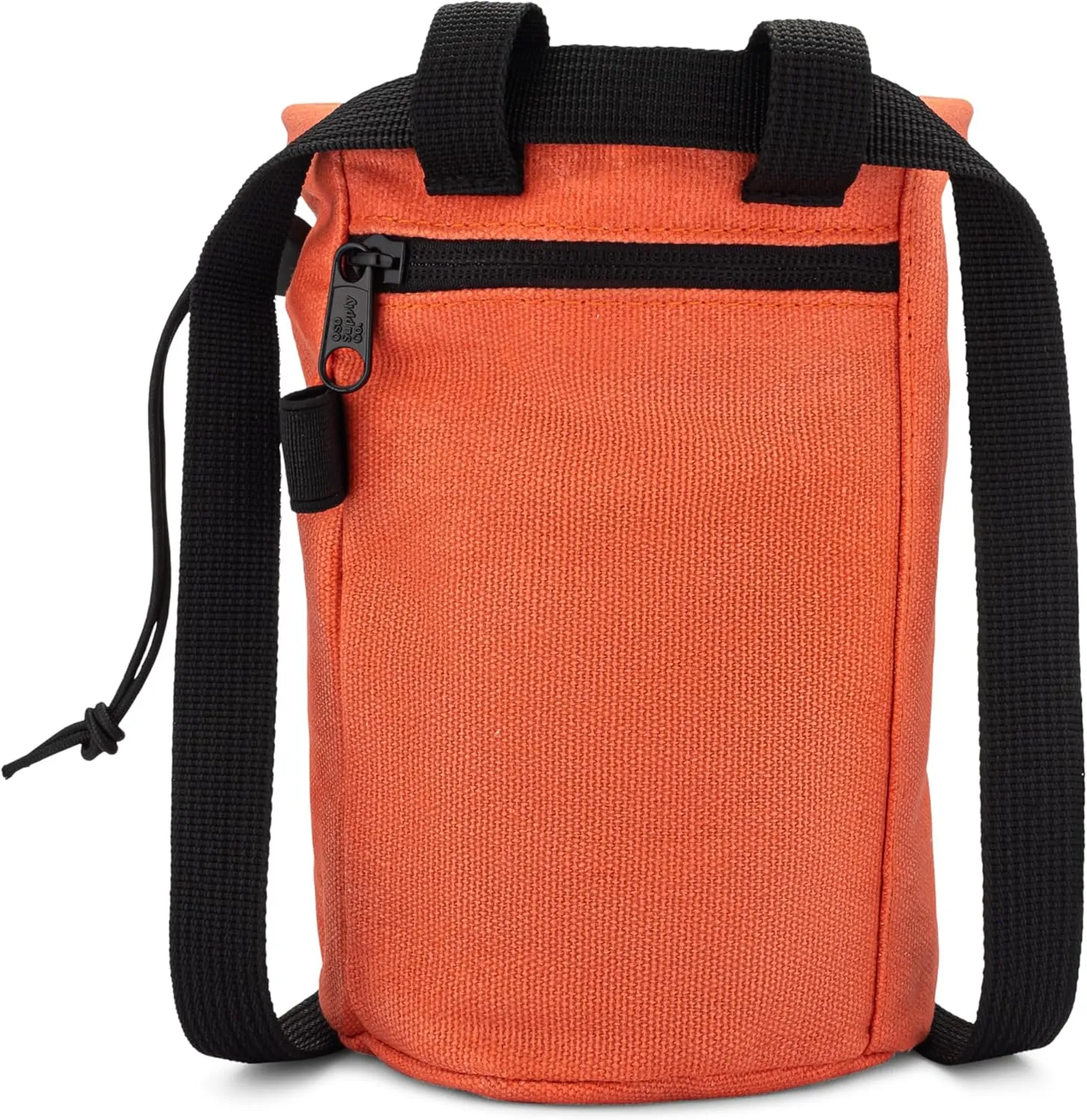 Waxed Canvas Chalk Bag for Rock Climbing, Bouldering Chalk Bucket with Belt, Waterproof, Zippered Pocket - Perfect Rock Climbing Gear, Equipment for Indoor/Outdoors