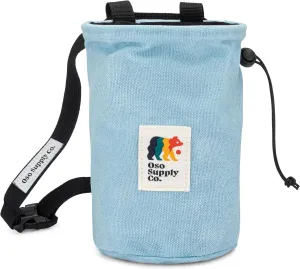 Waxed Canvas Chalk Bag for Rock Climbing, Bouldering Chalk Bucket with Belt, Waterproof, Zippered Pocket - Perfect Rock Climbing Gear, Equipment for Indoor/Outdoors