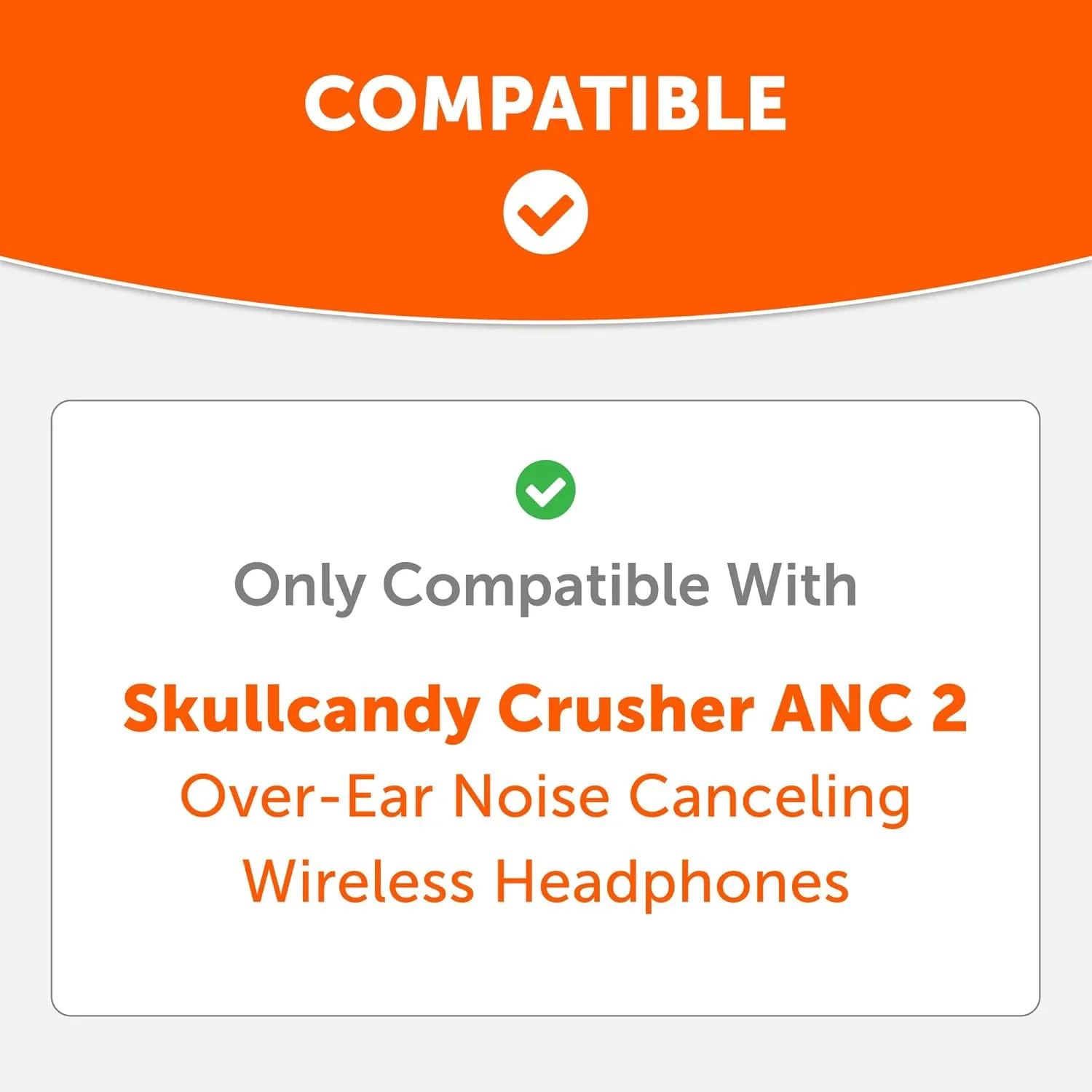 WC PadZ Crusher ANC 2 - Premium Replacement Earpads for Skullcandy Crusher ANC 2 Over-Ear Headphones by Wicked Cushions | Enhanced Comfort & Sound Isolation | Black