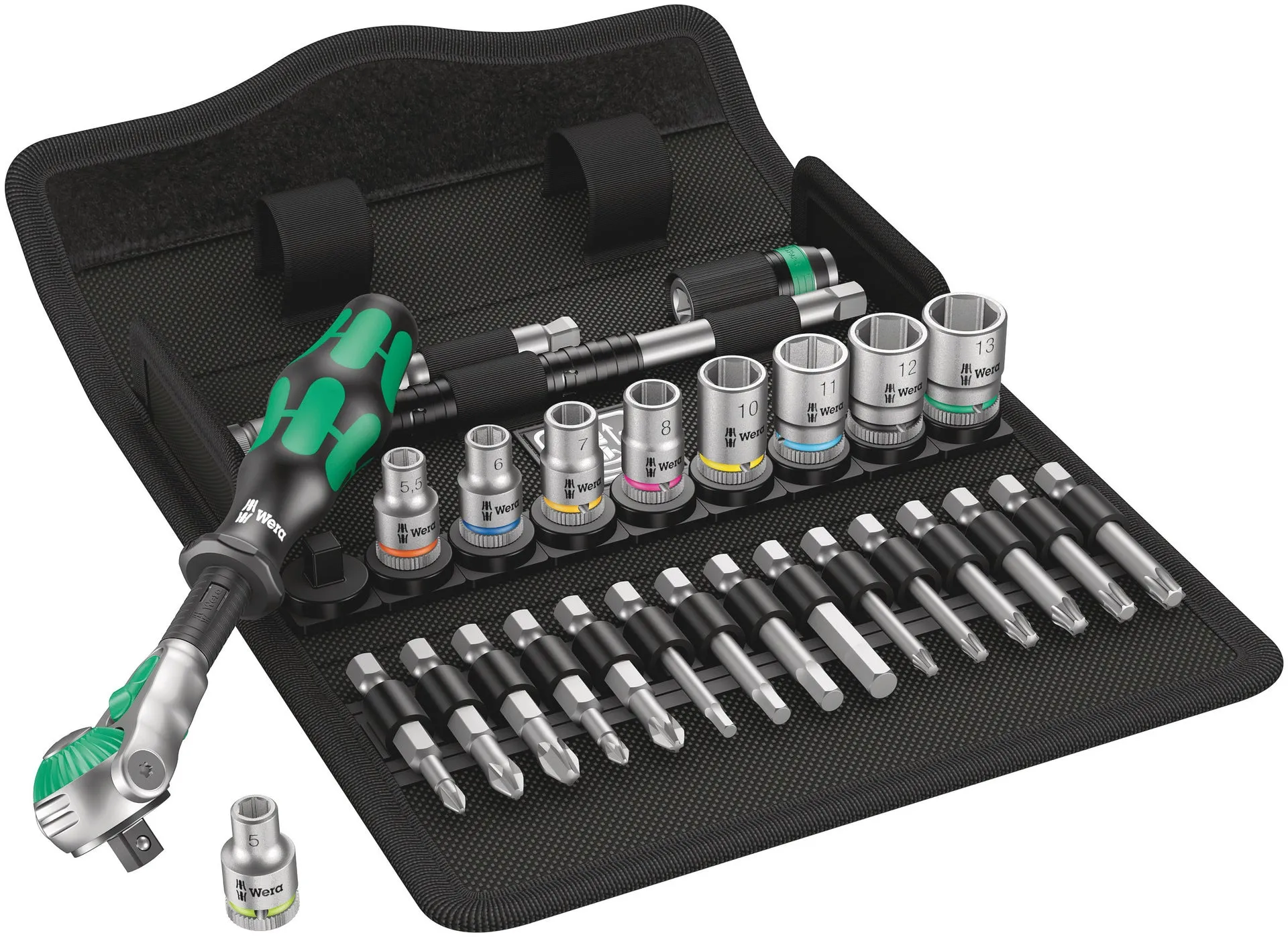 Wera 8100 SA 6 Zyklop Speed Ratchet Set 1/4" drive metric