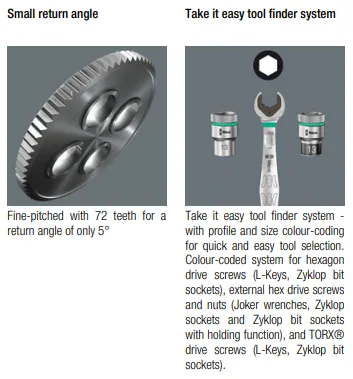 WERA 8100 SC 8 Zyklop Metal Ratchet Set with switch lever, 1/2" drive, metric, 28 pieces