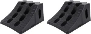 Wheel Chock Heavy Duty Anti Slip Weatherproof High Stability Wheel Wedge for Travel Trailer RV Truck Made of HDPE Material Size 225x180x120mm Quantity 2pcs