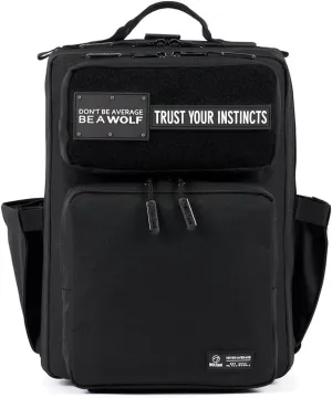 WOLFpak 15L Backpack (Alpha Black) Slim Everyday Carry Backpack for Men & Women, Water-Resistant Minimalist Daypack for Laptop & Travel