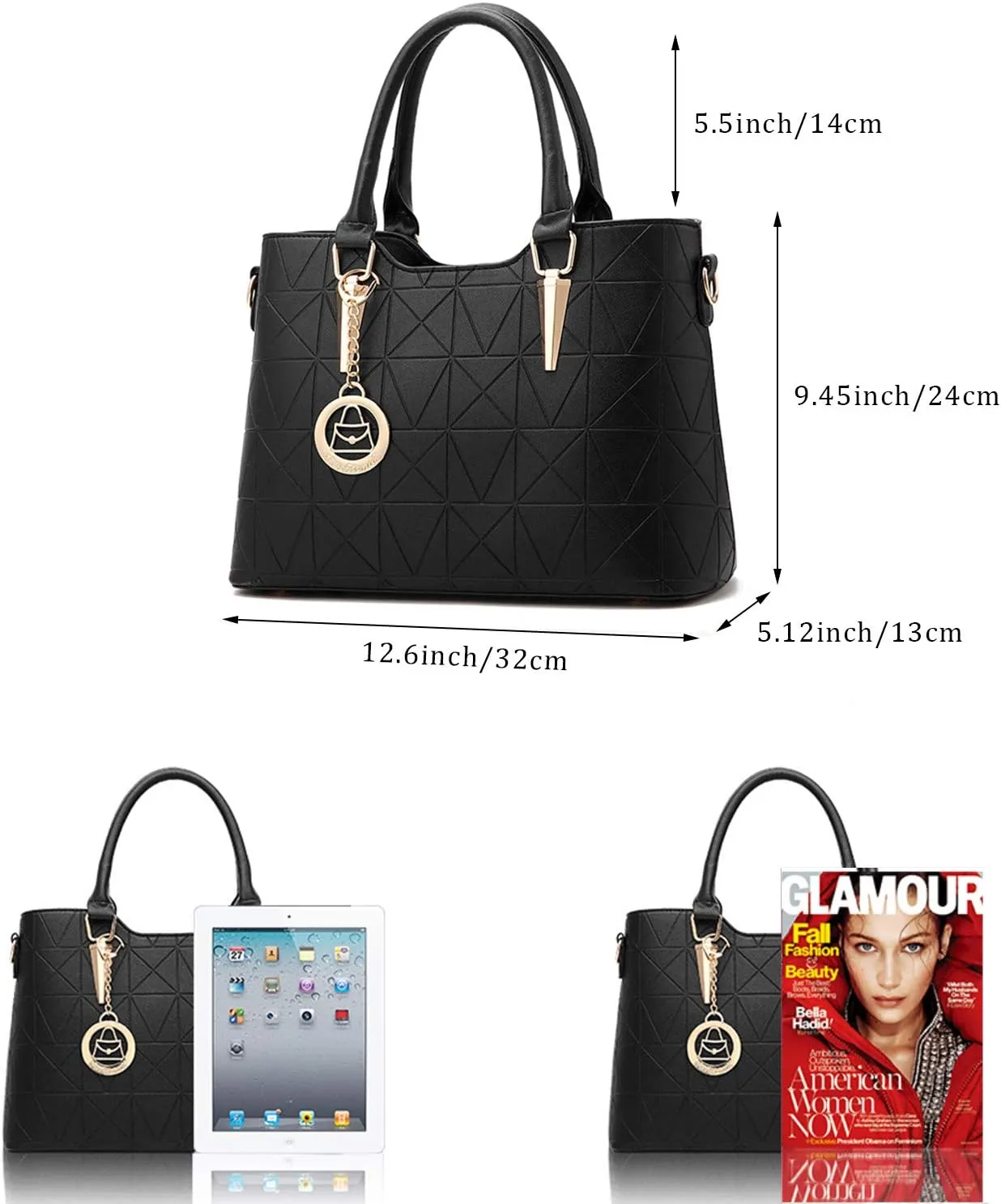 Women Tote Bag Fashion Handbag and Purse Leather Shoulder Bag Top Handle Satchel