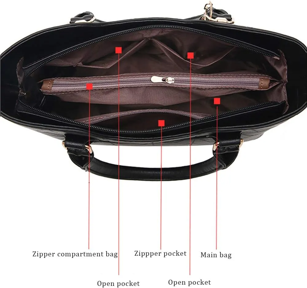 Women Tote Bag Fashion Handbag and Purse Leather Shoulder Bag Top Handle Satchel
