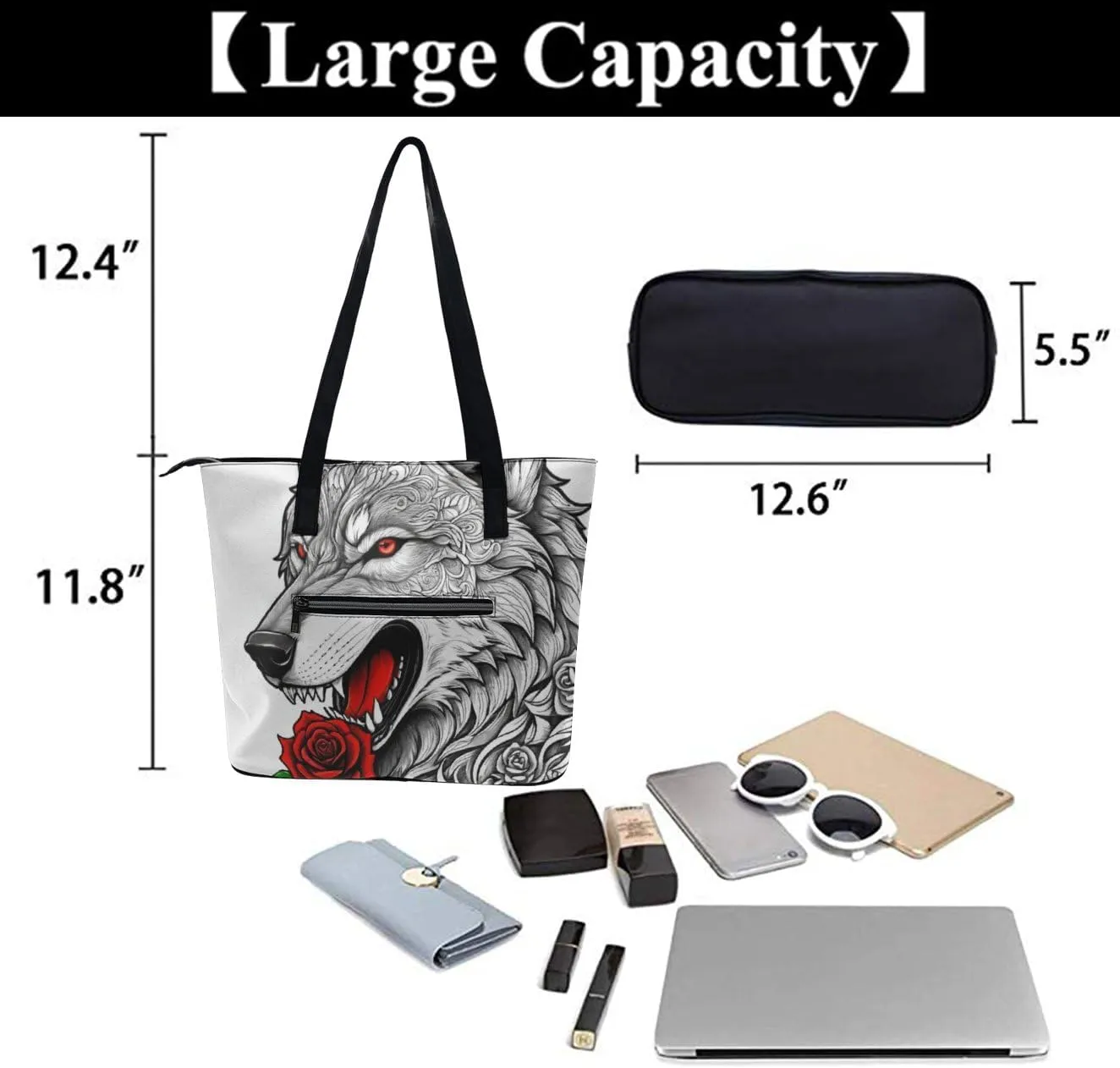 Women's Fashion Travel Shoulder Bag, Handbags Purse for Women, PU Leather Shoulder Bag for Travel Shopping