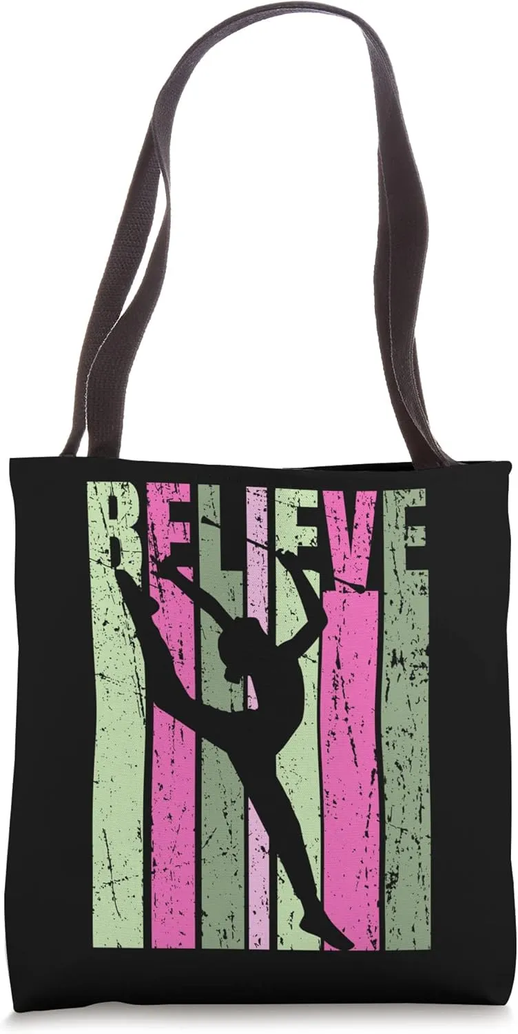 Womens Rhythmic Gymnastics Baton Twirling Dancing Coach Tote Bag