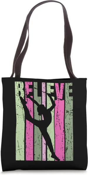 Womens Rhythmic Gymnastics Baton Twirling Dancing Coach Tote Bag
