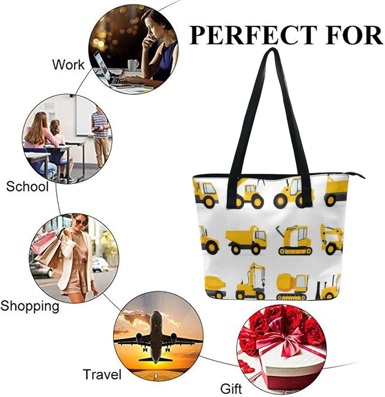 Women's Versatile Bucket Bag Soft PU Leather Trendy Shoulder Purse