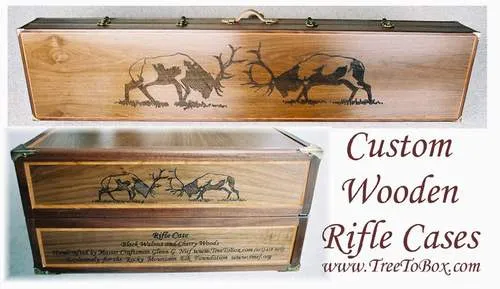Wooden Case to display rifle (Base price shown)