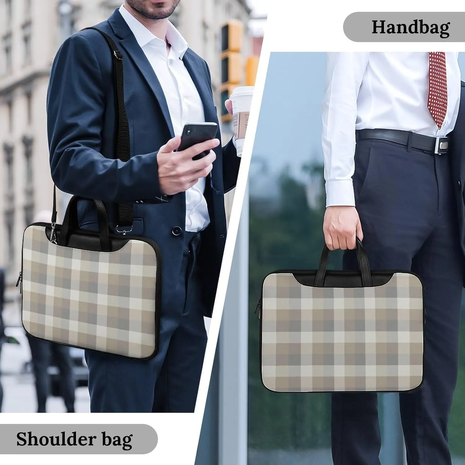 Wooden Wood Planks Handheld Single Shoulder Crossbody Laptop Bag Unisex