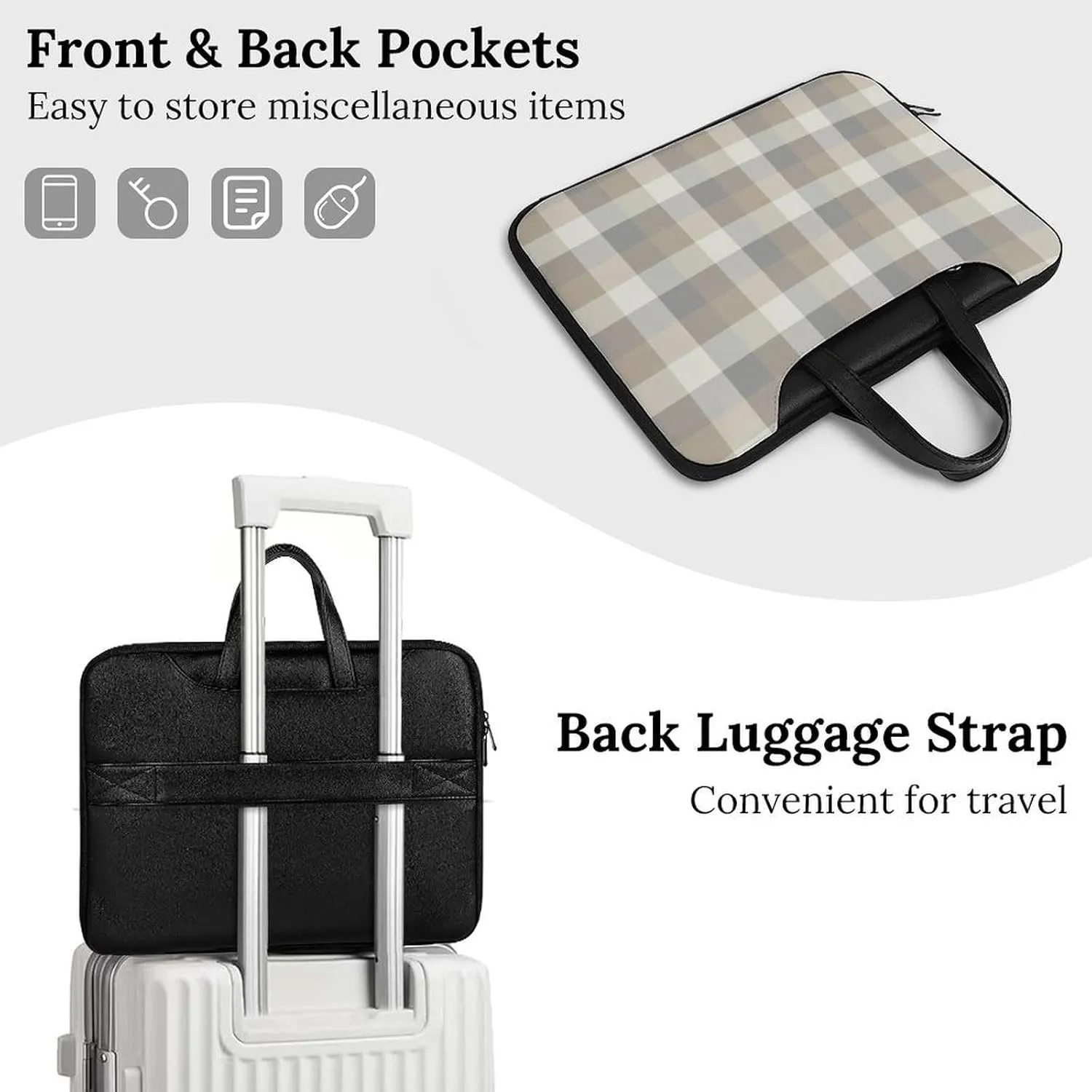 Wooden Wood Planks Handheld Single Shoulder Crossbody Laptop Bag Unisex