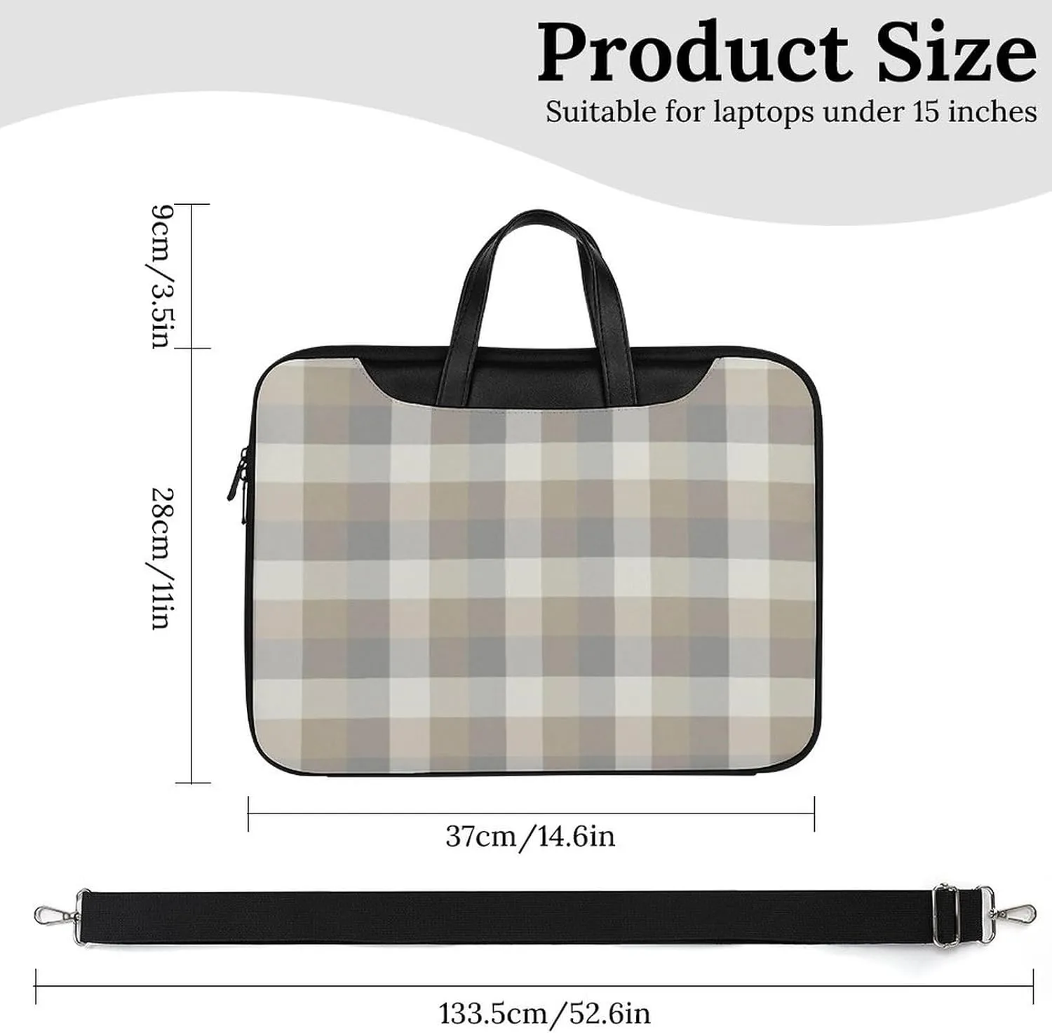 Wooden Wood Planks Handheld Single Shoulder Crossbody Laptop Bag Unisex