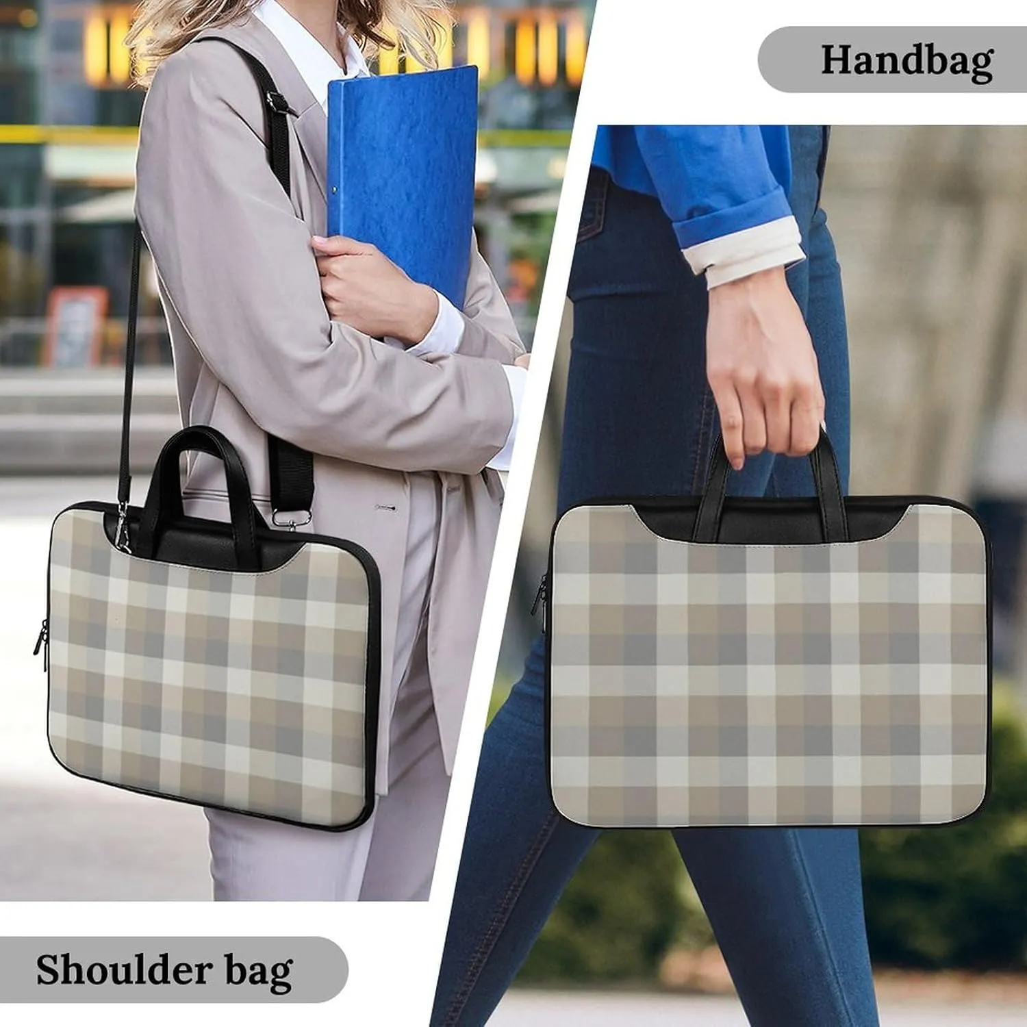 Wooden Wood Planks Handheld Single Shoulder Crossbody Laptop Bag Unisex