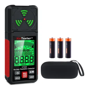 Xin Tester Geiger Counter Nuclear Radiation Detector, Portable Radiation Dosimeter Beta β Gamma γ X-ray Detection Meter for Food Industrial Medical with LCD Display 5 Dosage Units