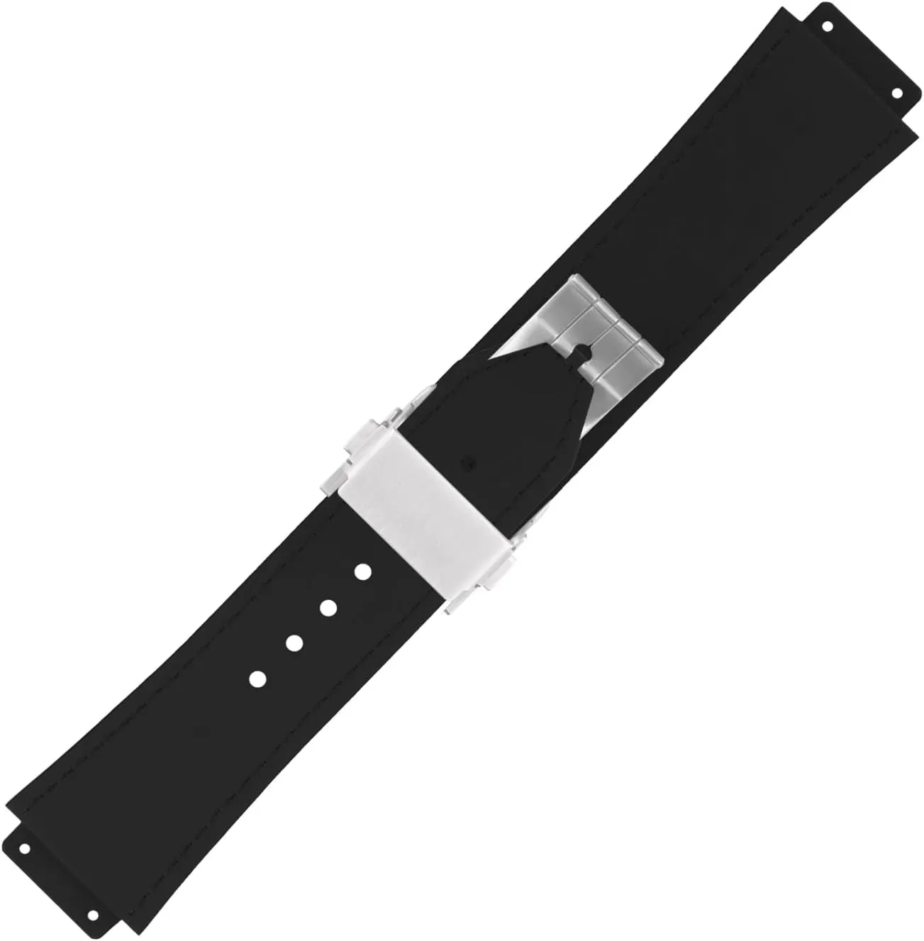XIW Compatible for 19mm× 25mm× 22mm Hublot Big Bang Leather Watch Band With Stainless Steel Buckle Replacement for men Wirstband Strap women Bracelet