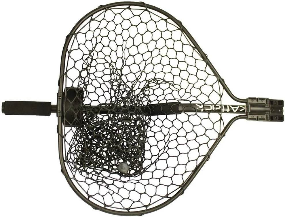 YakAttack Leverage Landing Net - Size & Style Options | Folding Kayak Fishing Net with Forearm Grip | Full Rubber Netting | Collapsible & Track Mount Compatible | Compact Design - Stability & Control