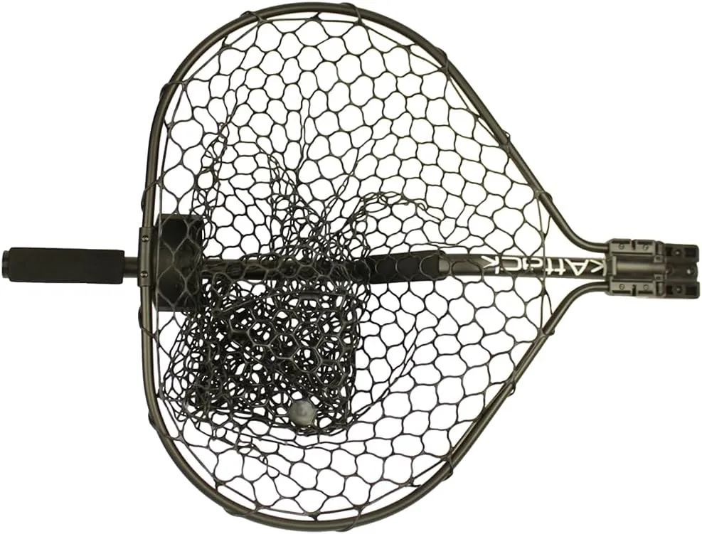 YakAttack Leverage Landing Net - Size & Style Options | Folding Kayak Fishing Net with Forearm Grip | Full Rubber Netting | Collapsible & Track Mount Compatible | Compact Design - Stability & Control