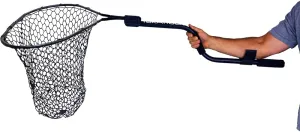 YakAttack Leverage Landing Net - Size & Style Options | Folding Kayak Fishing Net with Forearm Grip | Full Rubber Netting | Collapsible & Track Mount Compatible | Compact Design - Stability & Control