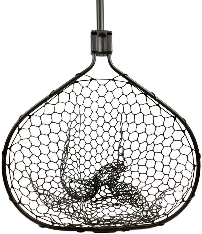 YakAttack Leverage Landing Net - Size & Style Options | Folding Kayak Fishing Net with Forearm Grip | Full Rubber Netting | Collapsible & Track Mount Compatible | Compact Design - Stability & Control