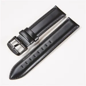YANGQI yaoqijie Watch Accessories Quick Release Watchbands 18 20 22 Mm Leather Watch Strap Compatible with DW Daniel Wellington Watch Band Lasting (Band Color : Black Black Clasp, Band Width : 18mm)