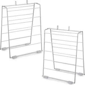 Yaomiao 2 Packs Deli Bag Dispenser Metal Grocery Bag Stand Plastic Grocery Bag Holder Portion Bag Dispenser White Coated Wire Bag Holder for Retail Store Home Restaurant, 9 x 6 x 12 Inch