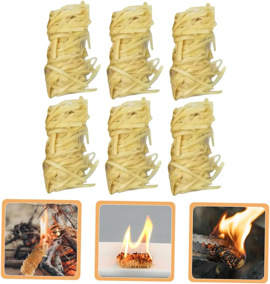 Yardwe 96pcs Natural Wooden Fire Lighters Efficient Fire for Camping Barbecues and Pits Compact Design for and Ignition for Outdoor Cooking and Picnics