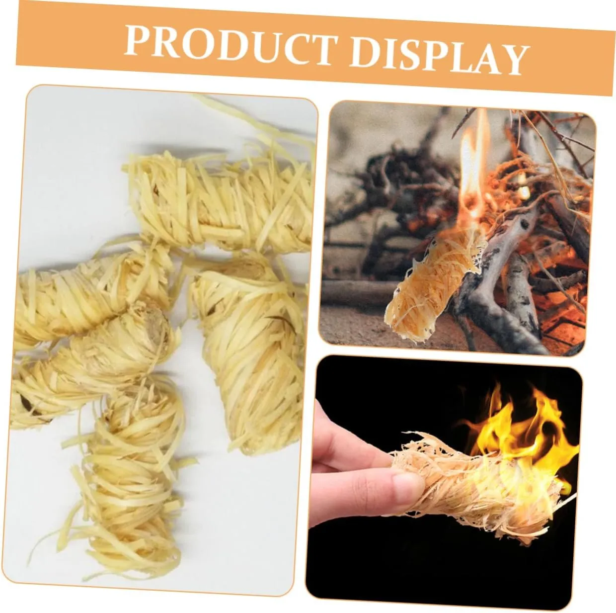 Yardwe 96pcs Natural Wooden Fire Lighters Efficient Fire for Camping Barbecues and Pits Compact Design for and Ignition for Outdoor Cooking and Picnics