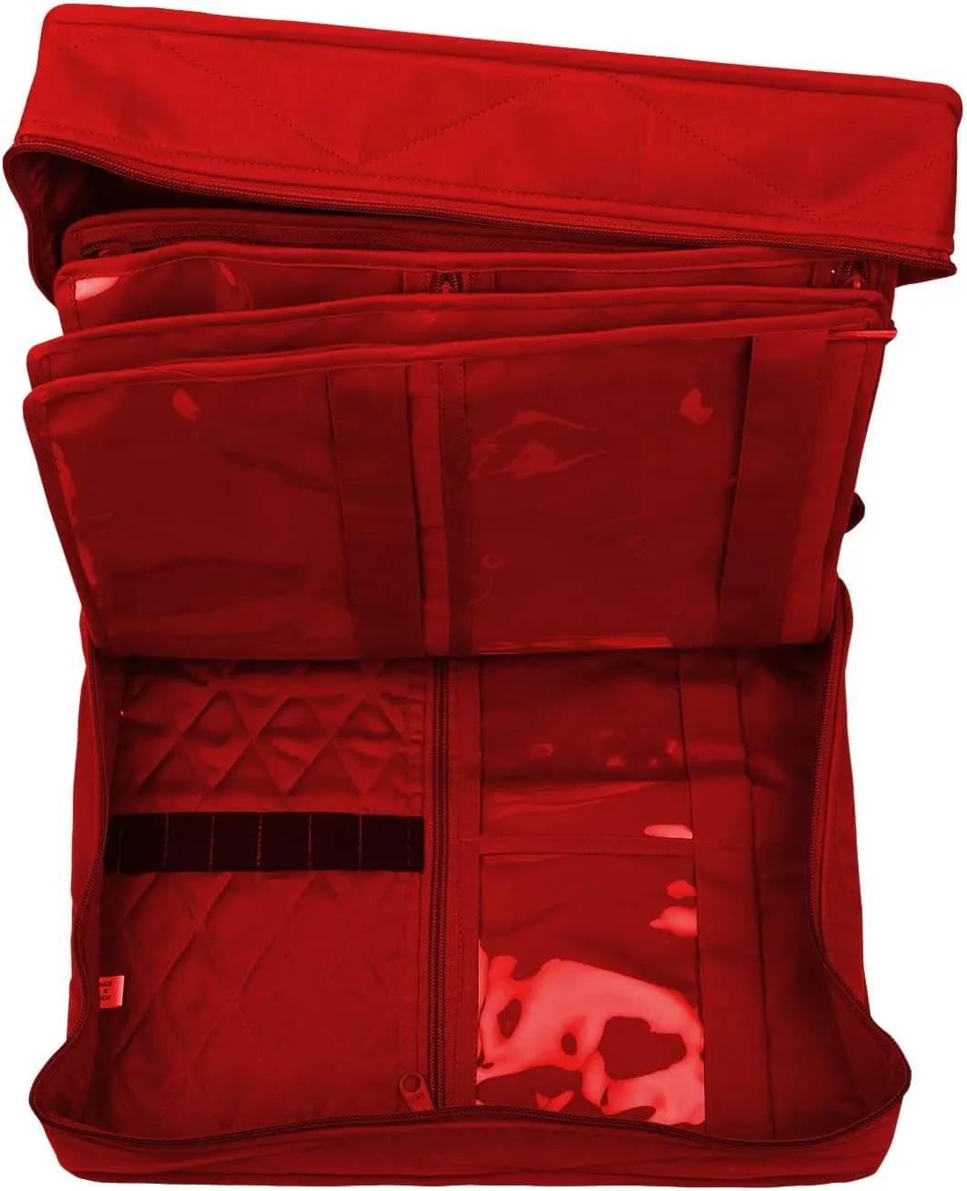 Yazzii Quilter’s Project Bag with 19 Pockets - Storage Craft Bag Organizer - Craft Organizers & Storage for Quilting, Sewing & More -Red