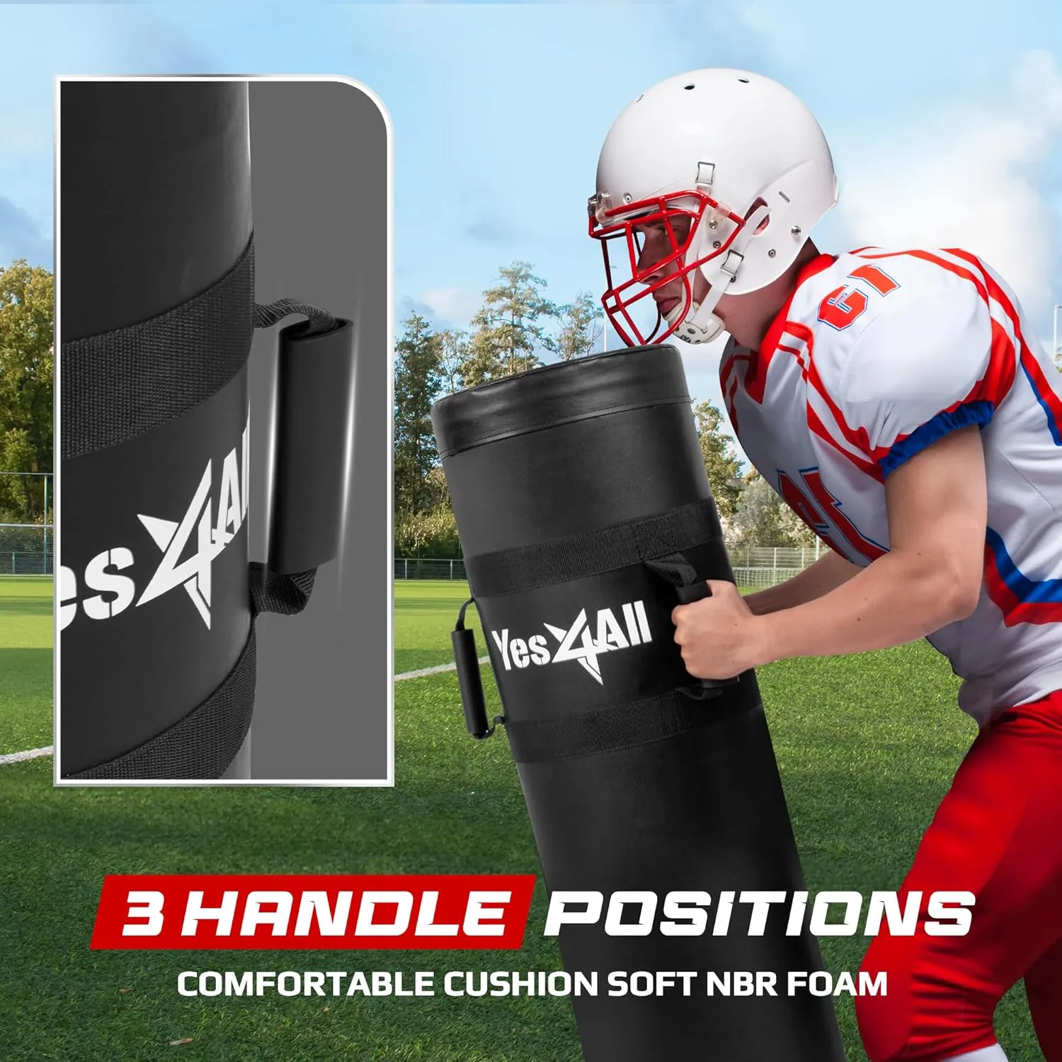Yes4All Tackling Dummies for Youngth Football, 11lbs /20lbs Leather Block and Tackle Dummies for Contact Drills, Martial Arts