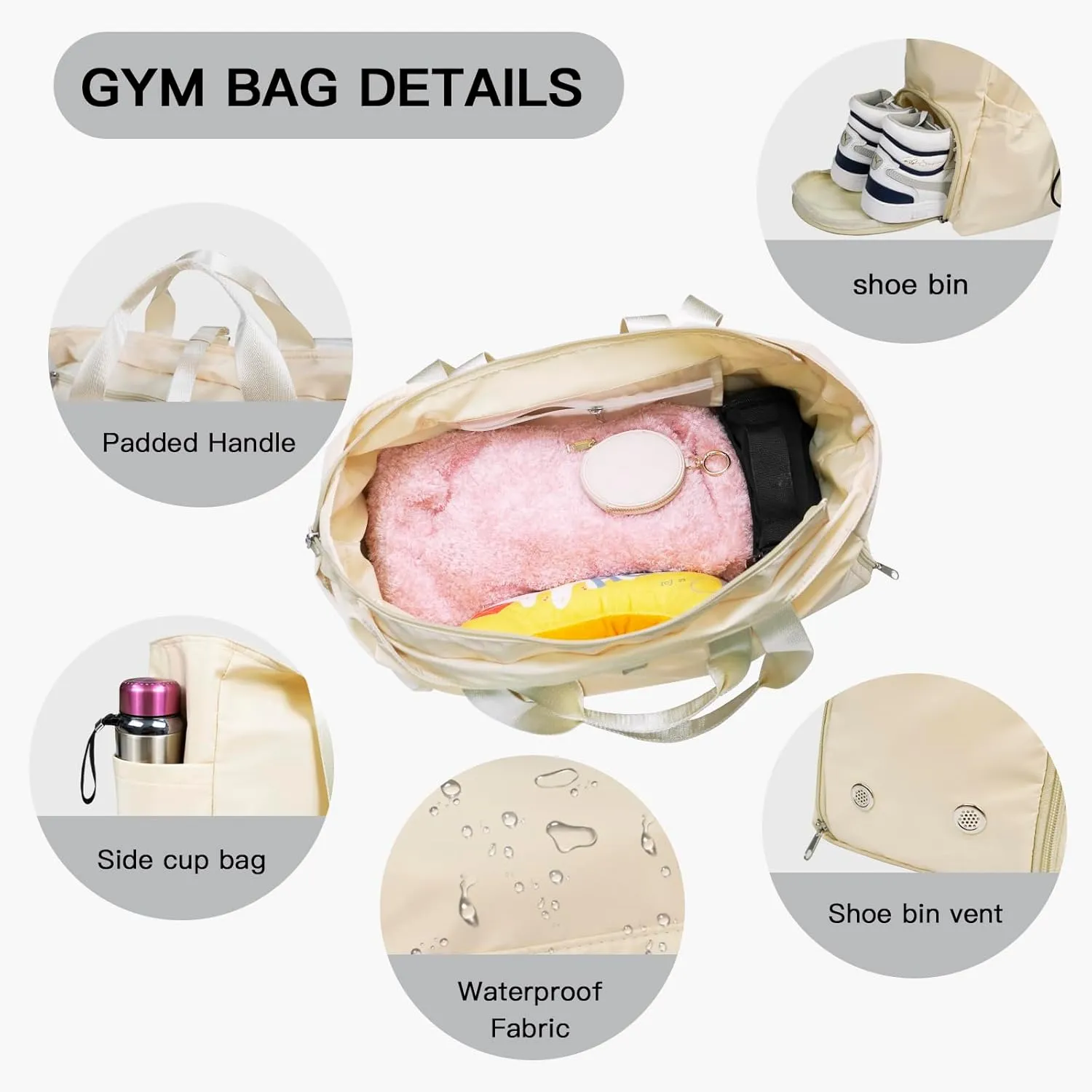 Yoga Bags for Women with Yoga Mats Bags Carrier Carryall Canvas Tote for Pilates Shoulder for Travel Office Beach Workout